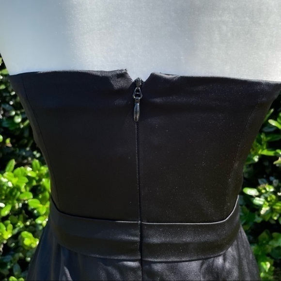BCBG Black Strapless Cocktail Dress 4 - Picture 4 of 13